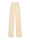 Ermanno Scervino High Waist Wide Leg Trousers With Belt Loops In Multi