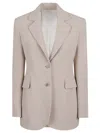 Ermanno Scervino Tailored Single Breasted Jacket With Flap Pockets In Gray
