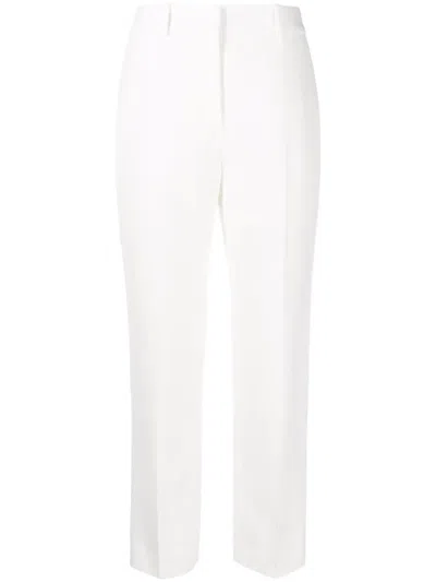 Ermanno Scervino Tailored White Trousers In Lightweight Fabric