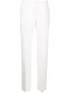 Ermanno Scervino Tailored High-waist Trousers With Subtle Pleats In White