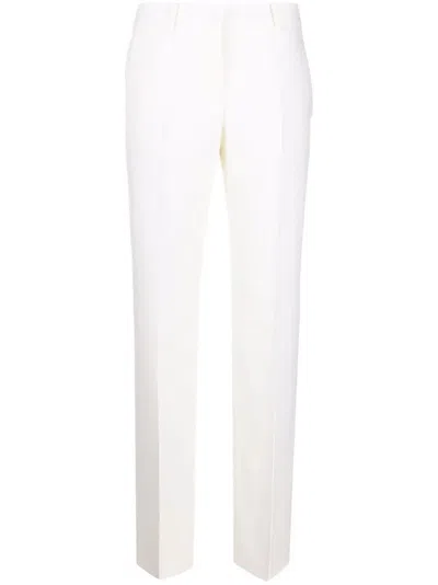 Ermanno Scervino Tailored White Trousers With High Waist
