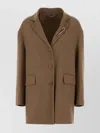 Ermanno Scervino Tailored Wool Blend Blazer With Belt And Pockets In Brown