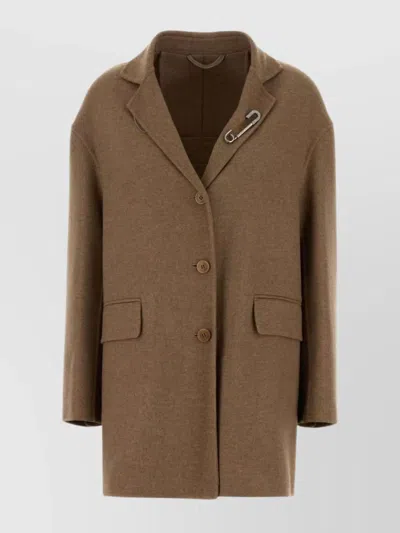 ERMANNO SCERVINO TAILORED WOOL BLEND BLAZER WITH BELT AND POCKETS