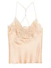 Ermanno Scervino Sleeved Top With Lace And Satin In Neutral