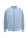 Ermanno Scervino Technical Fabric Bomber In Blue