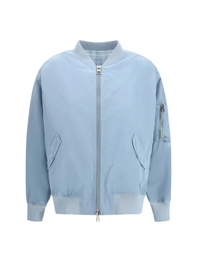 Ermanno Scervino Technical Fabric Bomber In Blue