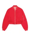 Ermanno Scervino Technical Fabric Bomber With Vichy Interior In Red