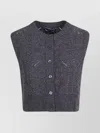 Ermanno Scervino Textured Knit Sleeveless Waistcoat Embroidery In Gray