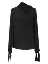 Ermanno Scervino Tie-neck Top In Black