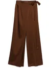 Ermanno Scervino Tied-waist Trousers In Braun