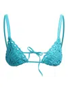 Ermanno Scervino Top Bikini In Triangle In Blue