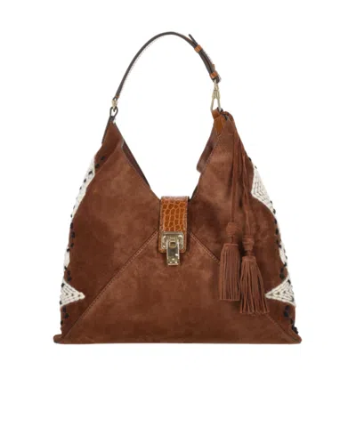 Ermanno Scervino Top Handle Shoulder Bag In Brown