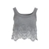 Ermanno Scervino Knit Grey Cashmere Tank Top In Gray