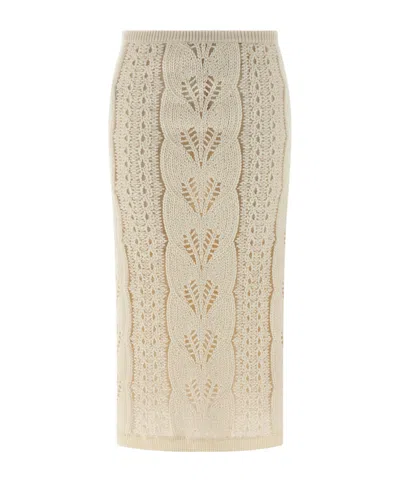 ERMANNO SCERVINO ERMANNO SCERVINO KNITTED TRICOT MIDI SKIRT