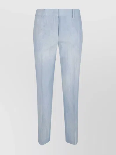 Ermanno Scervino Trousers Back Pockets Belt Loops Front Crease In Blue