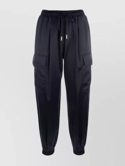 Ermanno Scervino Trousers Cargo Pockets Elastic Cuffs In Black