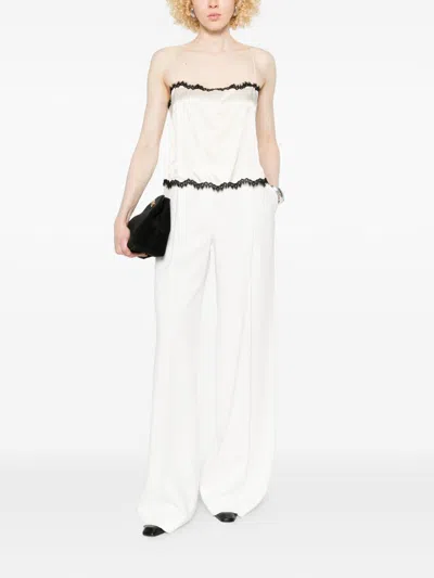 Ermanno Scervino Trousers Light And Natural In White