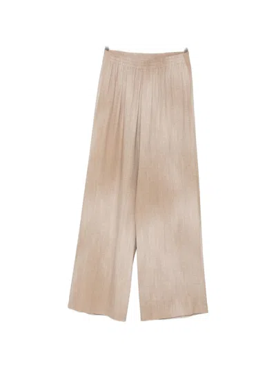 Ermanno Scervino Elasticated-waist Wide-leg Trousers In Neutral
