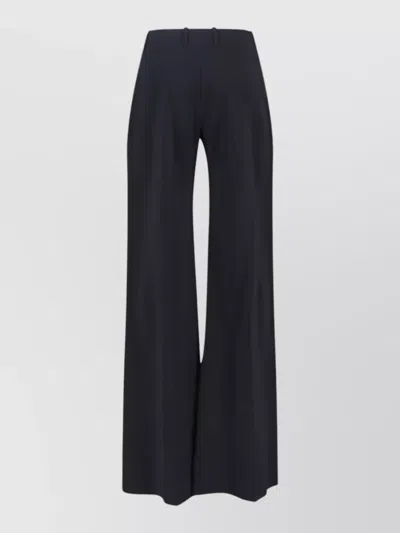Ermanno Scervino Trousers Straight Cut Belt Loops Wide Leg In Blue