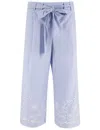 Ermanno Scervino Trousers With Intricate Floral Lace Detailing