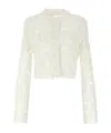 Ermanno Scervino White Lace Cropped Shirt In White