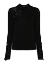 Ermanno Scervino Turtle-neck Sweater In Black