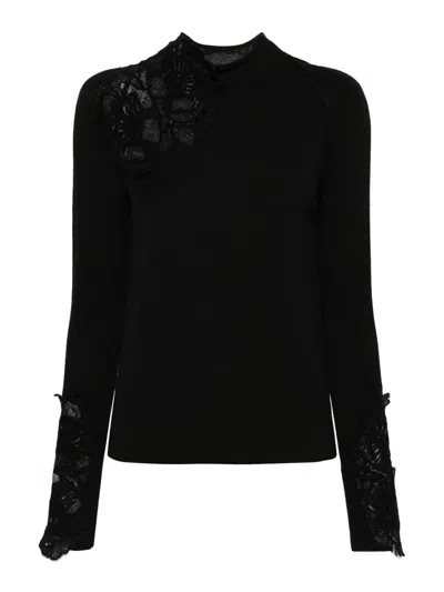 Ermanno Scervino Turtle-neck Sweater In Black