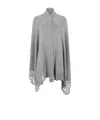 Ermanno Scervino Turtleneck Cape In Gray