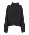 Ermanno Scervino Fitted Turtleneck Sweater With Soft Texture In Black