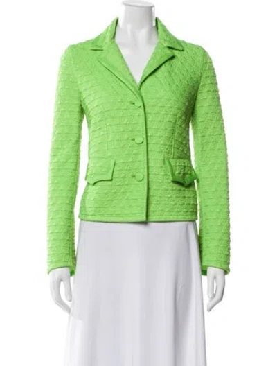 Pre-owned Ermanno Scervino Tweed Pattern Jacket W/ Tags In Green