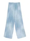 Ermanno Scervino Wide-leg Drawstring Pants In Blue