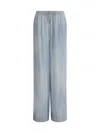 Ermanno Scervino Denim-print Trousers In St. Denim Old Chiara