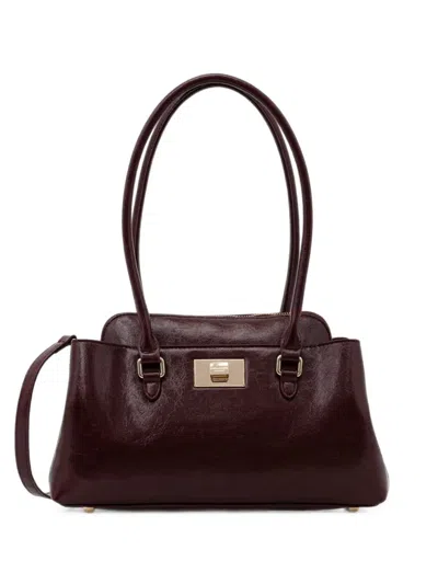 Ermanno Scervino Twist-lock Shoulder Bag In Burgundy