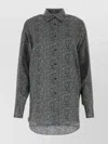 Ermanno Scervino Black Herringbone Silk Shirt