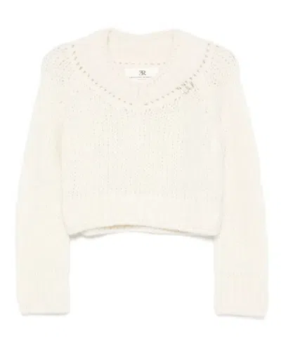ERMANNO SCERVINO V-NECK CROPPED SWEATER