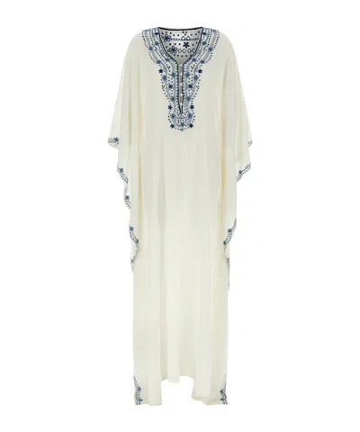 Ermanno Scervino Flowing Silhouette Silk Kaftan In White