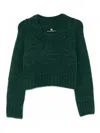 Ermanno Scervino Crew Neck Sweater In Green