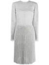 Ermanno Scervino Pleated Guipure Lace Belted Dress