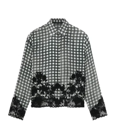 Ermanno Scervino Vichy Pattern Floral Shirt In Multi