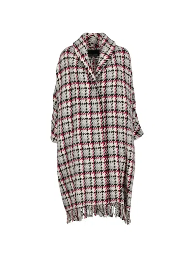 Pre-owned Ermanno Scervino Vintage Houndstooth-pattern Single-breasted Coat In Neutral