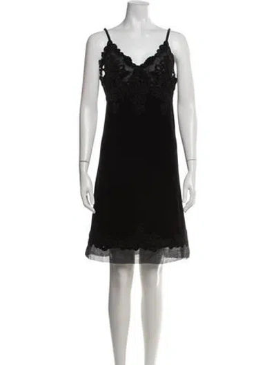 Pre-owned Ermanno Scervino Vintage Mini Dress In Black