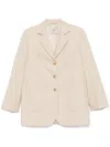 Ermanno Scervino Virgin Wool Blazer In Neutrals