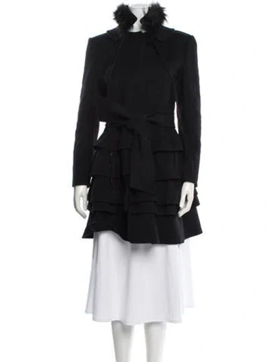 Pre-owned Ermanno Scervino Virgin Wool Coat In Black