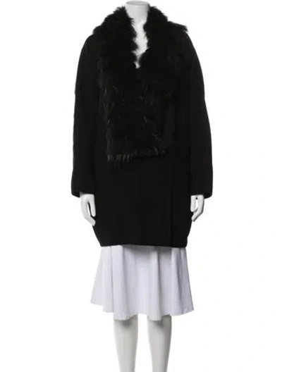 Pre-owned Ermanno Scervino Virgin Wool Coat In Black
