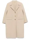 Ermanno Scervino Virgin Wool Coat In Neutrals