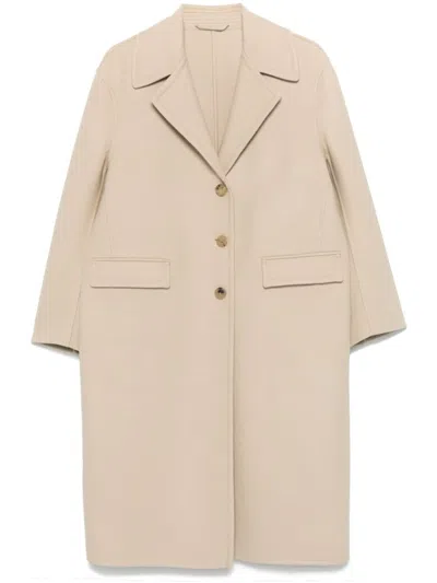 Ermanno Scervino Virgin Wool Coat In Neutrals