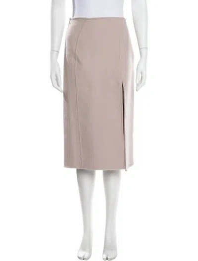 Pre-owned Ermanno Scervino Virgin Wool Knee-length Skirt In Neutral