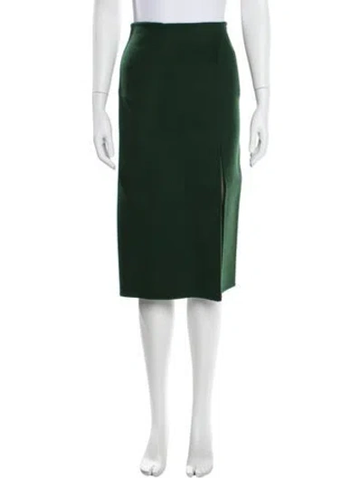 Pre-owned Ermanno Scervino Virgin Wool Knee-length Skirt W/ Tags In Green