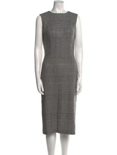 Pre-owned Ermanno Scervino Virgin Wool Midi Length Dress In Black