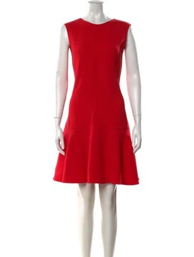 Pre-owned Ermanno Scervino Virgin Wool Mini Dress In Red